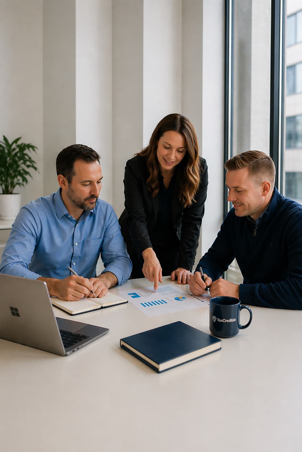An advisor answering a client's questions about the research credit.